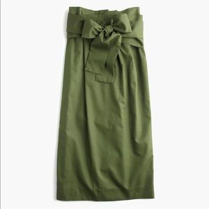 J. Crew Paper Bag Tie Waisted Midi Skirt sz 10